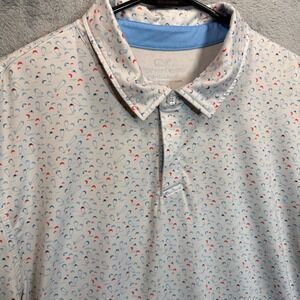 Vineyard Vines Performance Polo Shirt Mens XL Parasailing Print‎